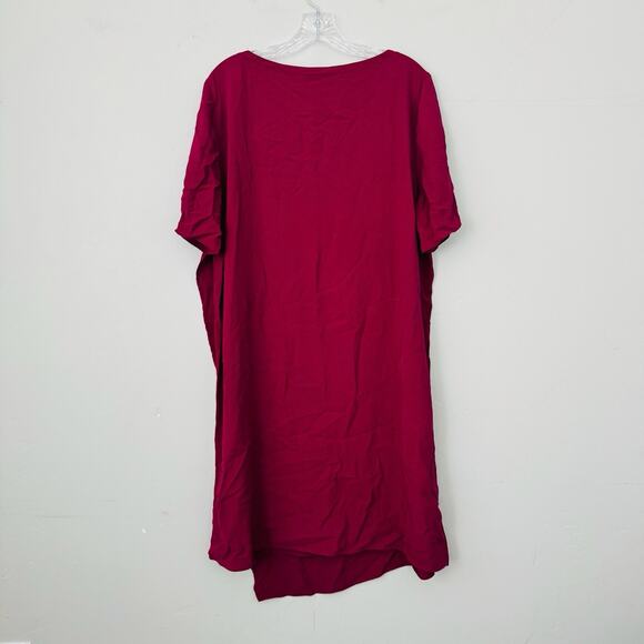 Eileen Fisher Red T Shirt Dress Women’s Size XL - Picture 6 of 7